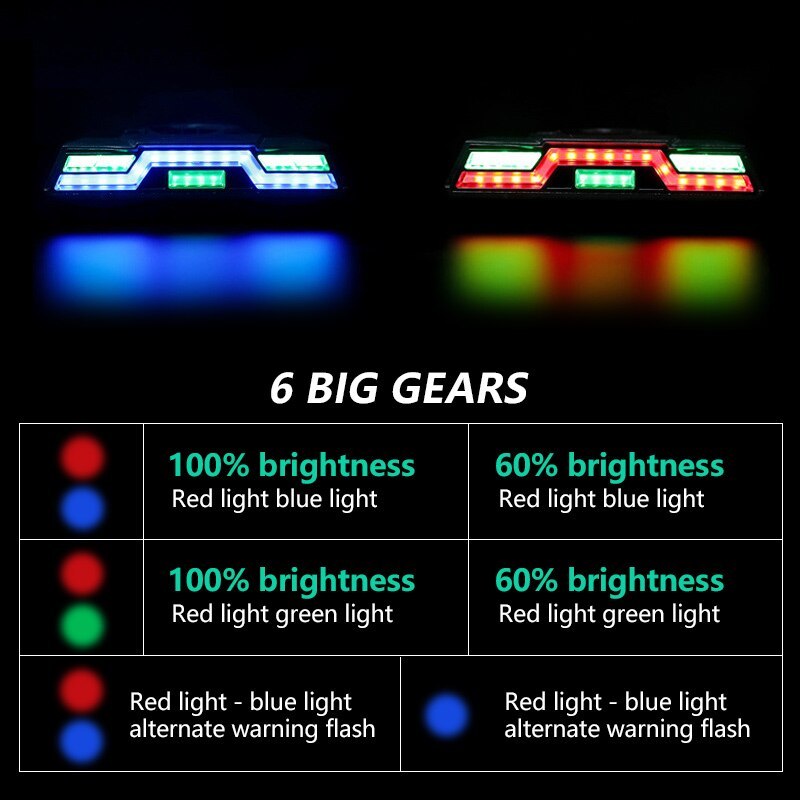 Wasserdichtes Fahrrad-Rücklichter – USB Wiederaufladbar, 3 Farbmodi