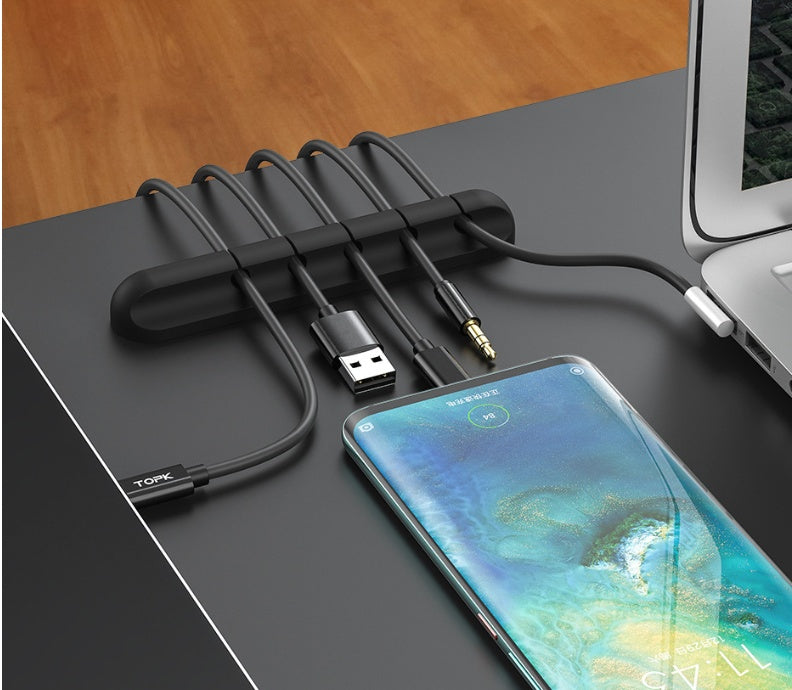 Silicone USB Cable Winder – Desktop Kabelorganizer und Kabelschutz