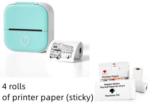 Tragbarer Mini Thermoetikettendrucker – Bluetooth Kompakt-Drucker für Etiketten & Fotos