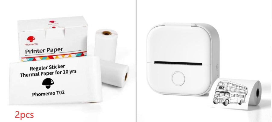 Tragbarer Mini Thermoetikettendrucker – Bluetooth Kompakt-Drucker für Etiketten & Fotos