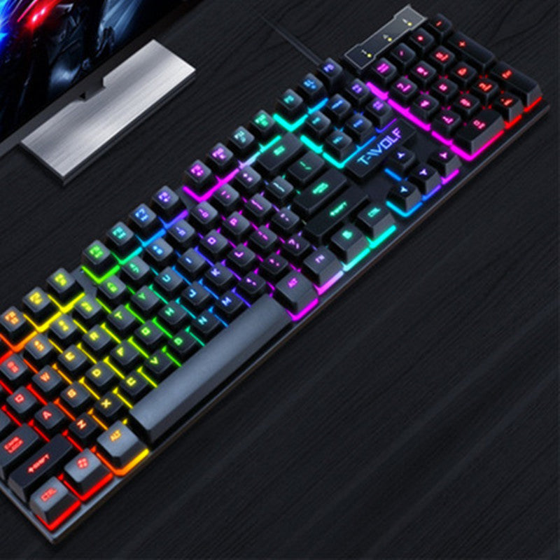 Gaming USB Luminous Wired Keyboard – Schwebende Tastatur mit RGB-Hintergrundbeleuchtung
