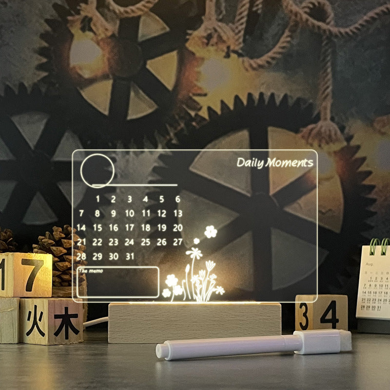 Creative Note Board – LED-Nachrichtenleuchte mit USB-Anschluss, Stift und Dekorationseffekt