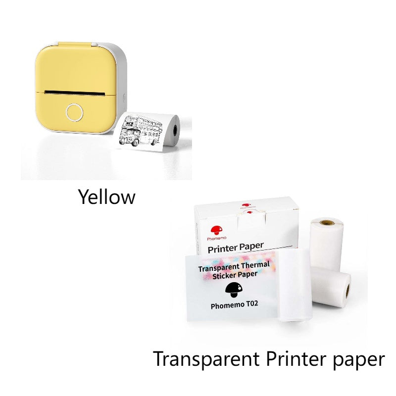 Tragbarer Mini Thermoetikettendrucker – Bluetooth Kompakt-Drucker für Etiketten & Fotos
