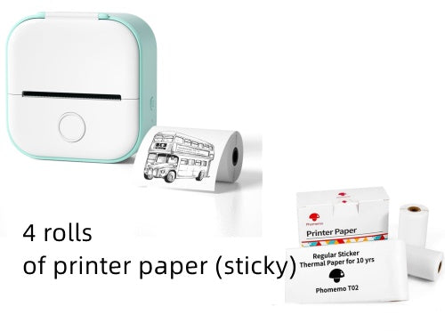 Tragbarer Mini Thermoetikettendrucker – Bluetooth Kompakt-Drucker für Etiketten & Fotos