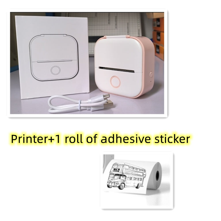 Tragbarer Mini Thermoetikettendrucker – Bluetooth Kompakt-Drucker für Etiketten & Fotos
