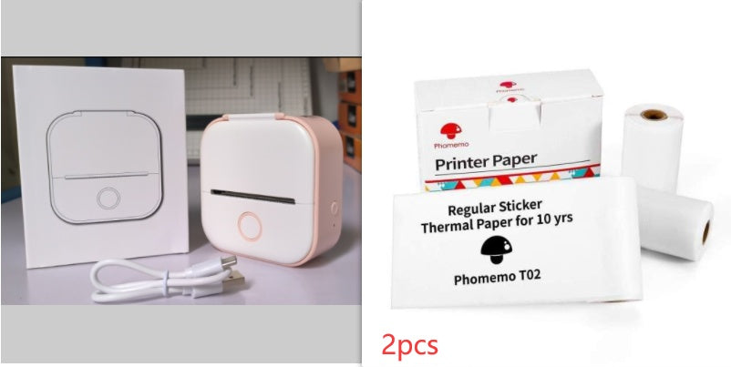Tragbarer Mini Thermoetikettendrucker – Bluetooth Kompakt-Drucker für Etiketten & Fotos