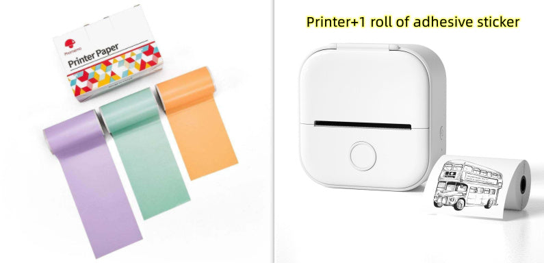 Tragbarer Mini Thermoetikettendrucker – Bluetooth Kompakt-Drucker für Etiketten & Fotos