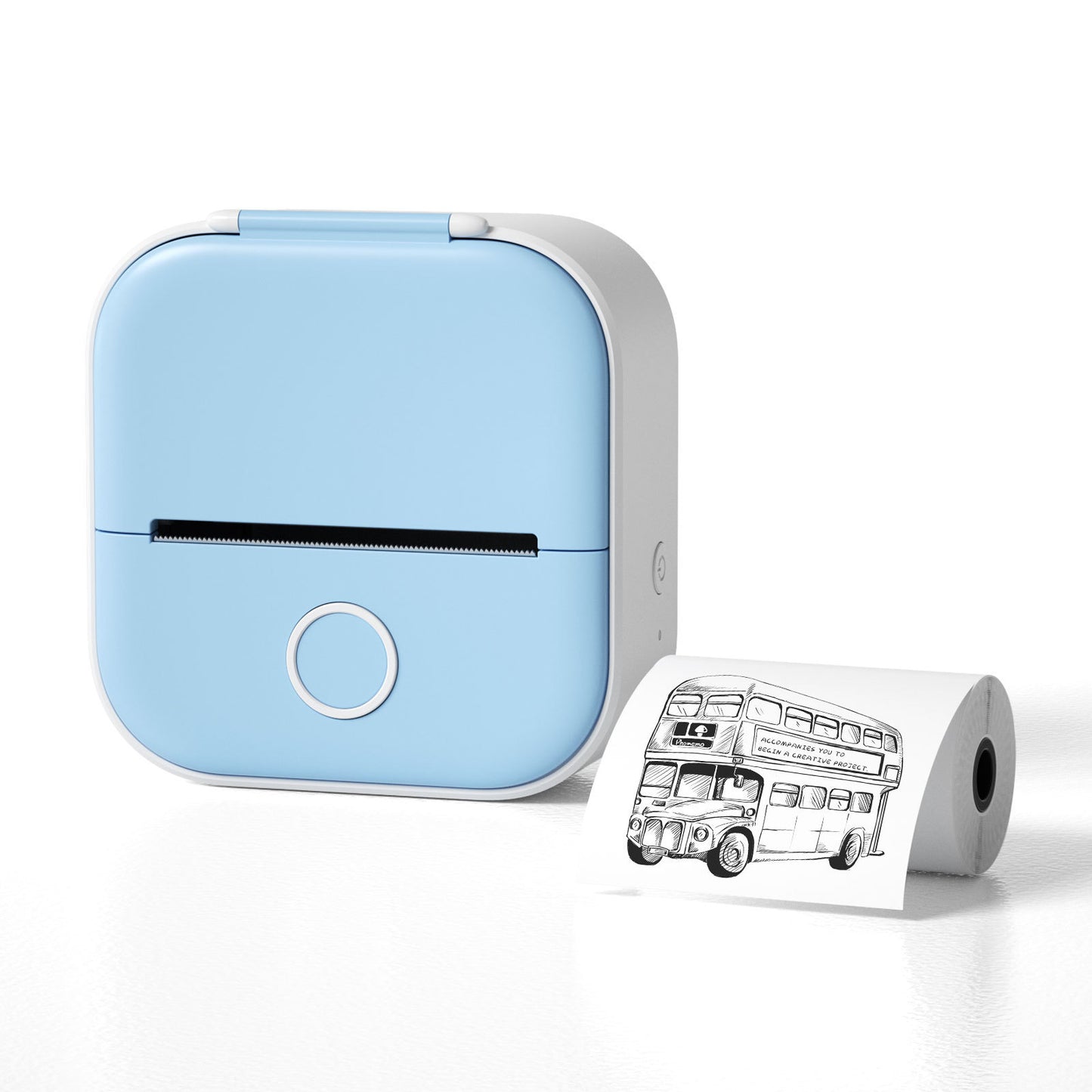 Tragbarer Mini Thermoetikettendrucker – Bluetooth Kompakt-Drucker für Etiketten & Fotos