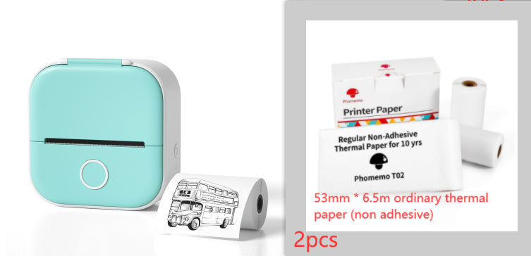 Tragbarer Mini Thermoetikettendrucker – Bluetooth Kompakt-Drucker für Etiketten & Fotos