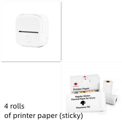 Tragbarer Mini Thermoetikettendrucker – Bluetooth Kompakt-Drucker für Etiketten & Fotos