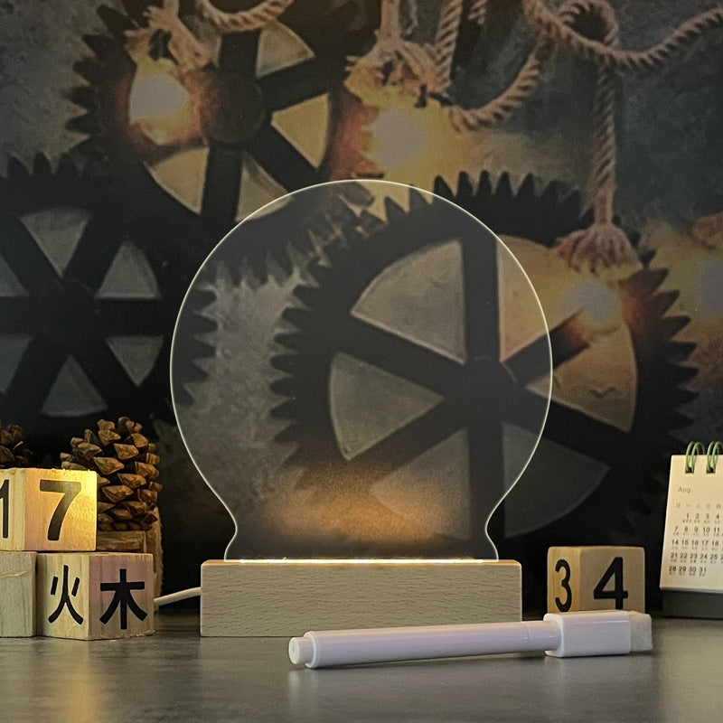 Creative Note Board – LED-Nachrichtenleuchte mit USB-Anschluss, Stift und Dekorationseffekt