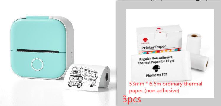 Tragbarer Mini Thermoetikettendrucker – Bluetooth Kompakt-Drucker für Etiketten & Fotos