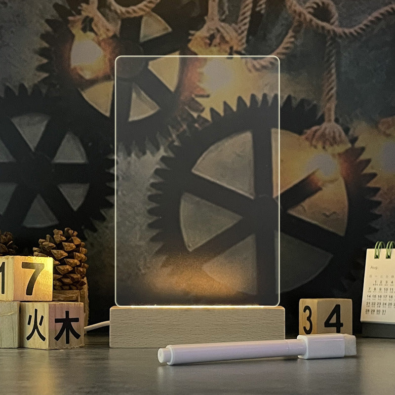 Creative Note Board – LED-Nachrichtenleuchte mit USB-Anschluss, Stift und Dekorationseffekt