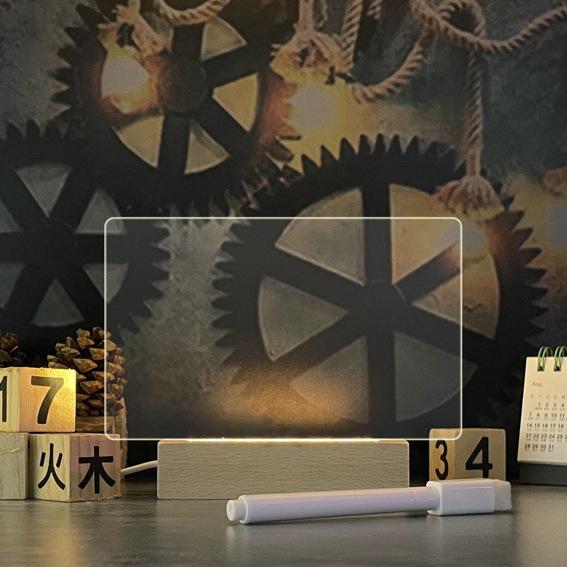 Creative Note Board – LED-Nachrichtenleuchte mit USB-Anschluss, Stift und Dekorationseffekt