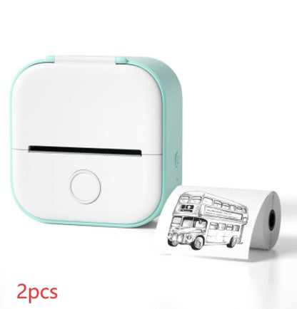 Tragbarer Mini Thermoetikettendrucker – Bluetooth Kompakt-Drucker für Etiketten & Fotos