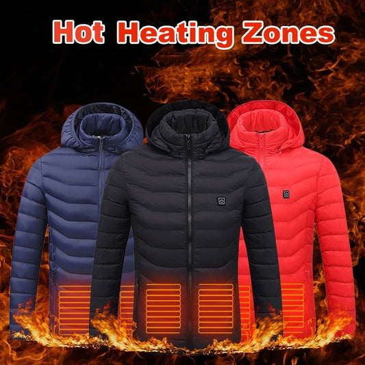 USB-beheizte Jacke – Elektrischer Heizmantel für Herren (Winter)