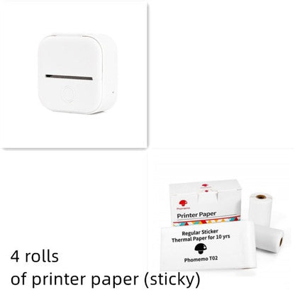 Tragbarer Mini Thermoetikettendrucker – Bluetooth Kompakt-Drucker für Etiketten & Fotos